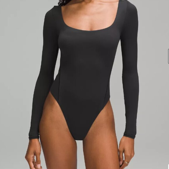 NWT Wundermost Ultra-Soft Nulu Square-Neck Long-Sleeve Bodysuit - Picture 2 of 9